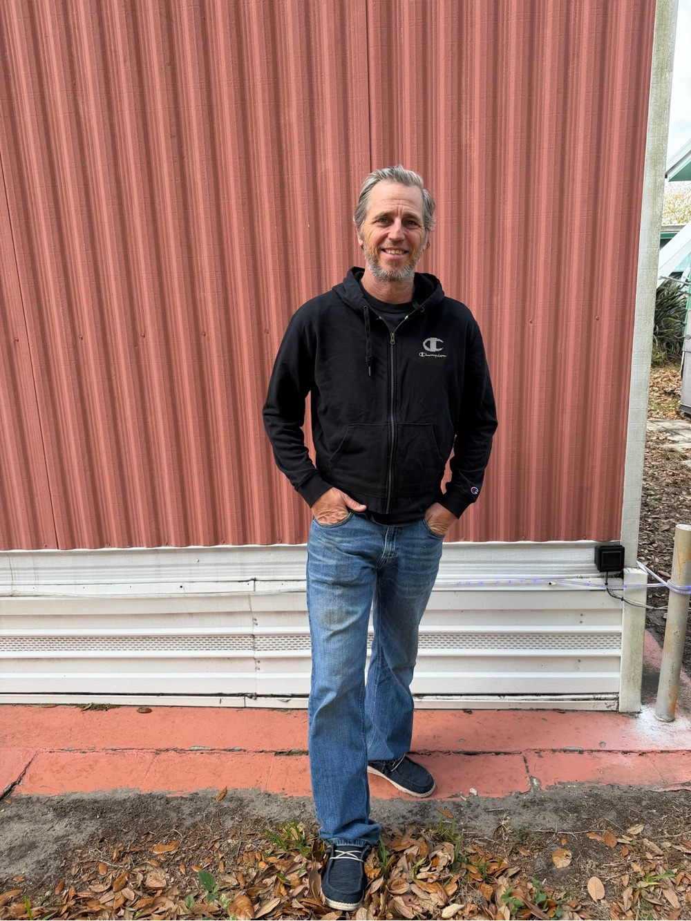 Champion Black Full-Zip Hoodie with Embroidered C Logo